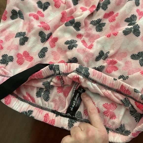 Pink and Gray Butterfly Pajama Pants - Picture 3 of 3